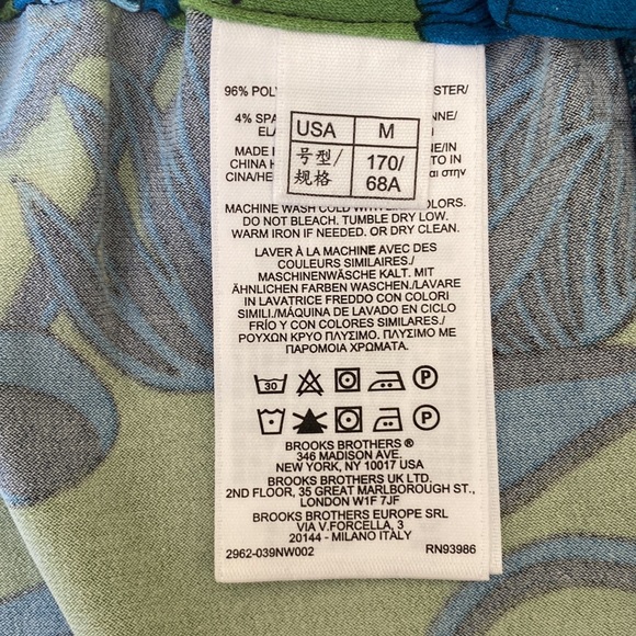 Colourful Brooks Brothers Wide-Leg Drawstring Pants - Size M - Picture 8 of 9